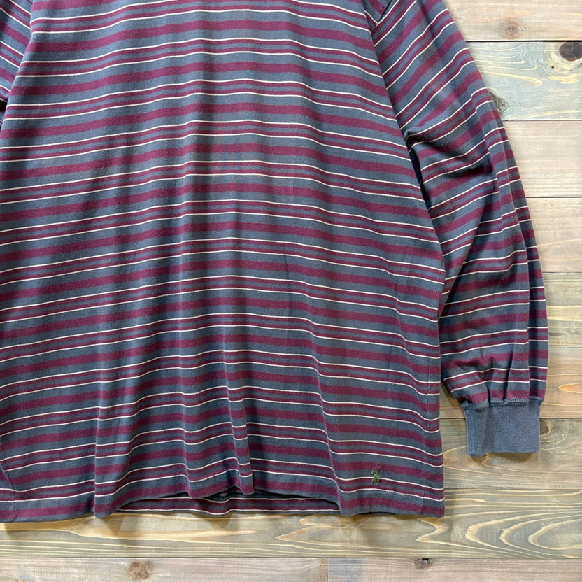 1990s Ralph Lauren "Made in USA" Stripe L/S T-Shirt