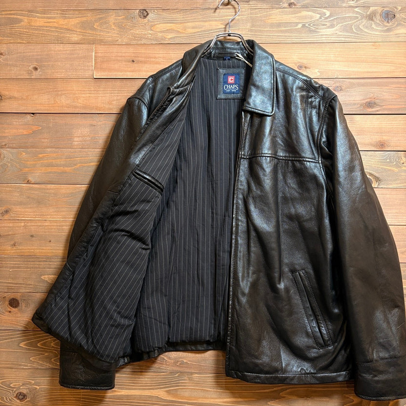 2000s~ CHAPS "Leather" Drizzler Jacket