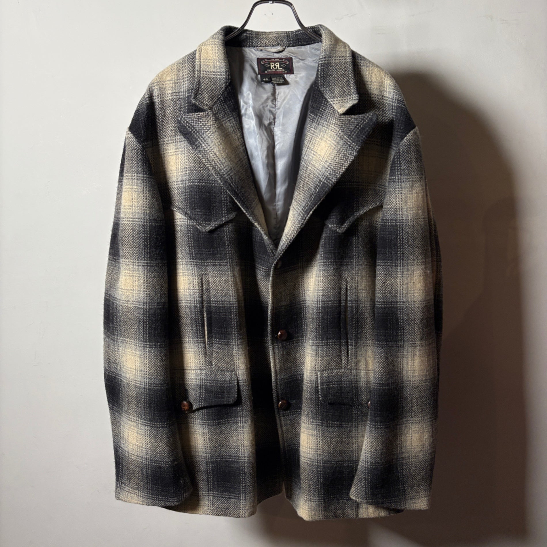 1990s RRL "Ombre Check" Western Jacket