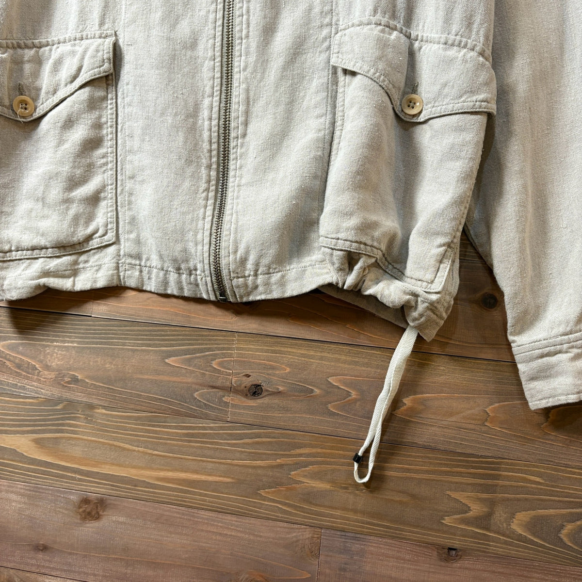 1990s Polo Ralph Lauren Linen Hooded Jacket