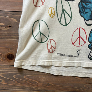 1990s Betty Boop Peace Mark All-Over Print T-Shirt