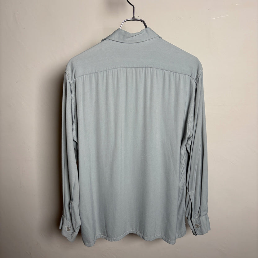 1940s TOWNCRAFT "SAX" Rayon Gabardine Shirt