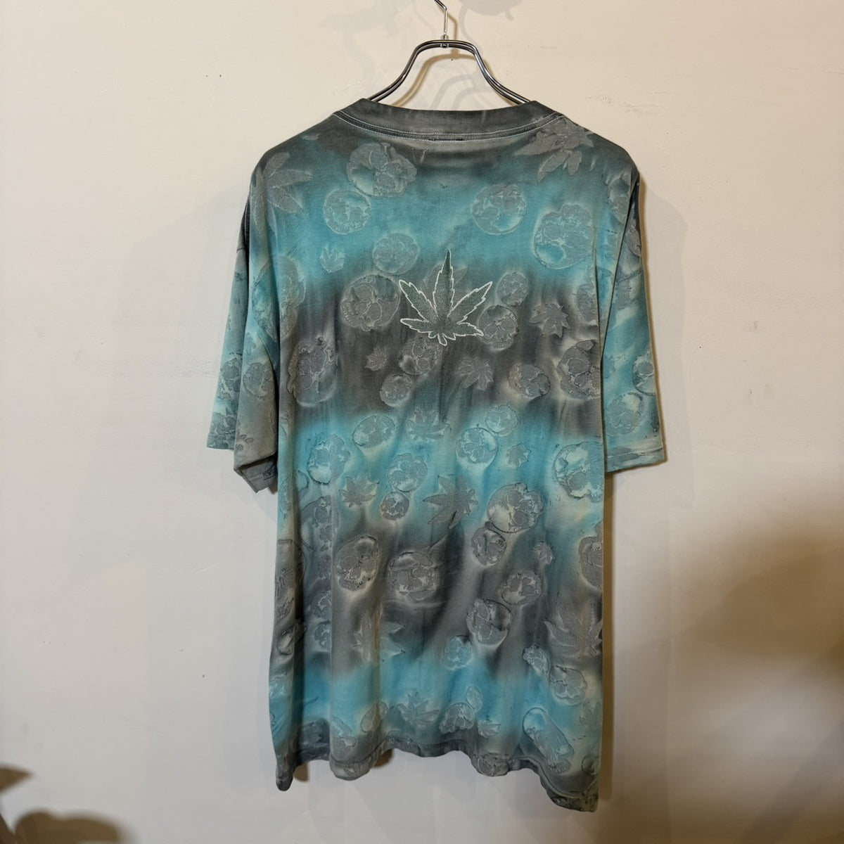 1990s "WEED SKULL" Smily Face Tie-Dye T-Shirt