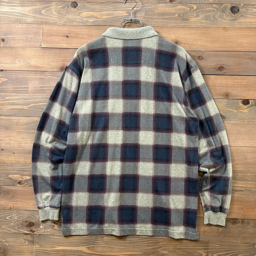 "BASIC EQUIPMENT" Ombre Check Polo Shirt