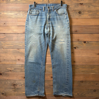 1970s Levi's 501 "66 Single" Damaged Denim Pant