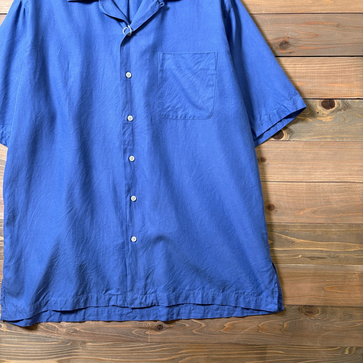 1990s Polo Ralph Lauren "Silk × Cotton" CALDWELL Open Collar Shirt