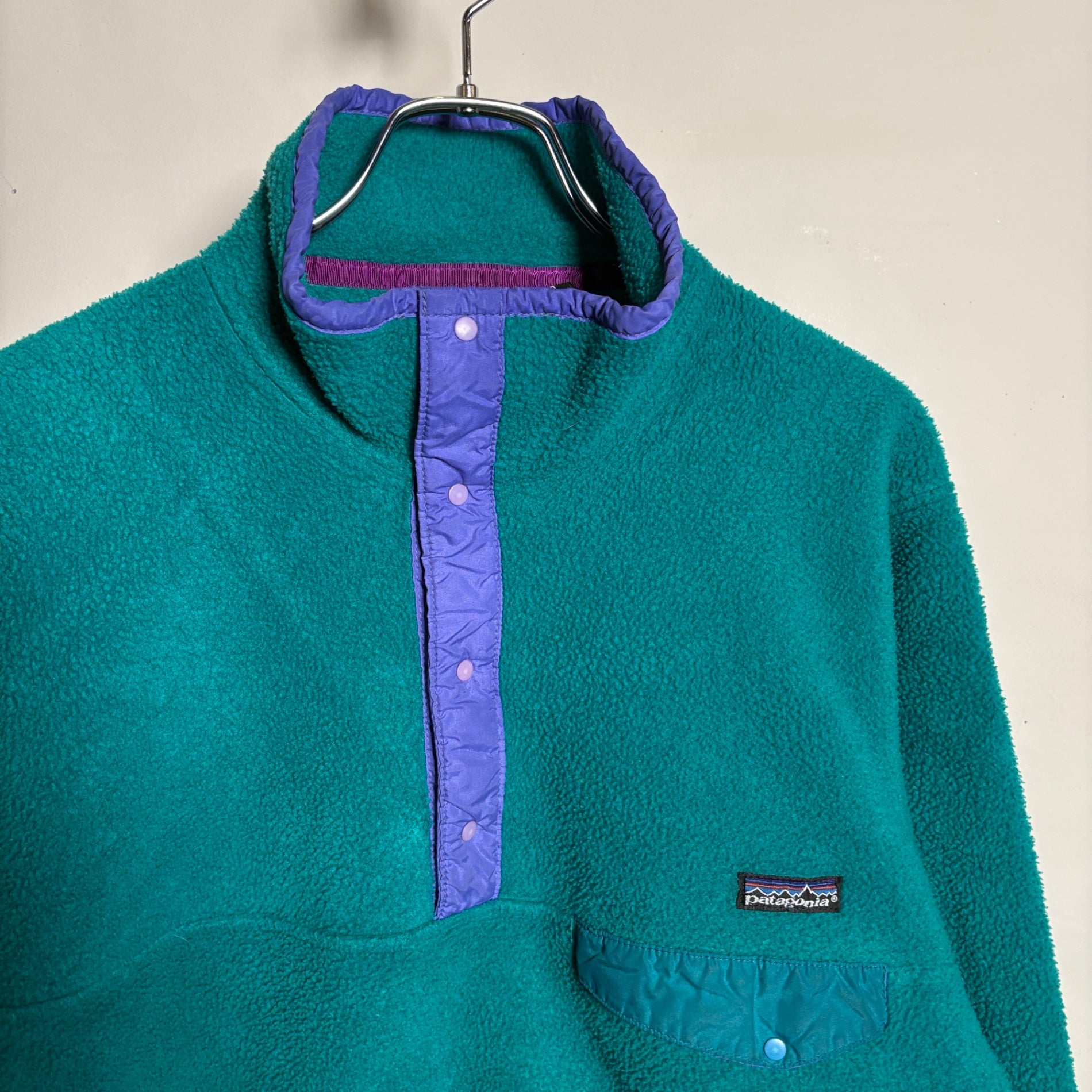 1980s Patagonia "Emerald Green" SYNCHILLA SNAP-T