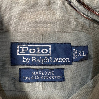 1990s Polo Ralph Lauren "MARLOWE" Silk × Cotton Shirt