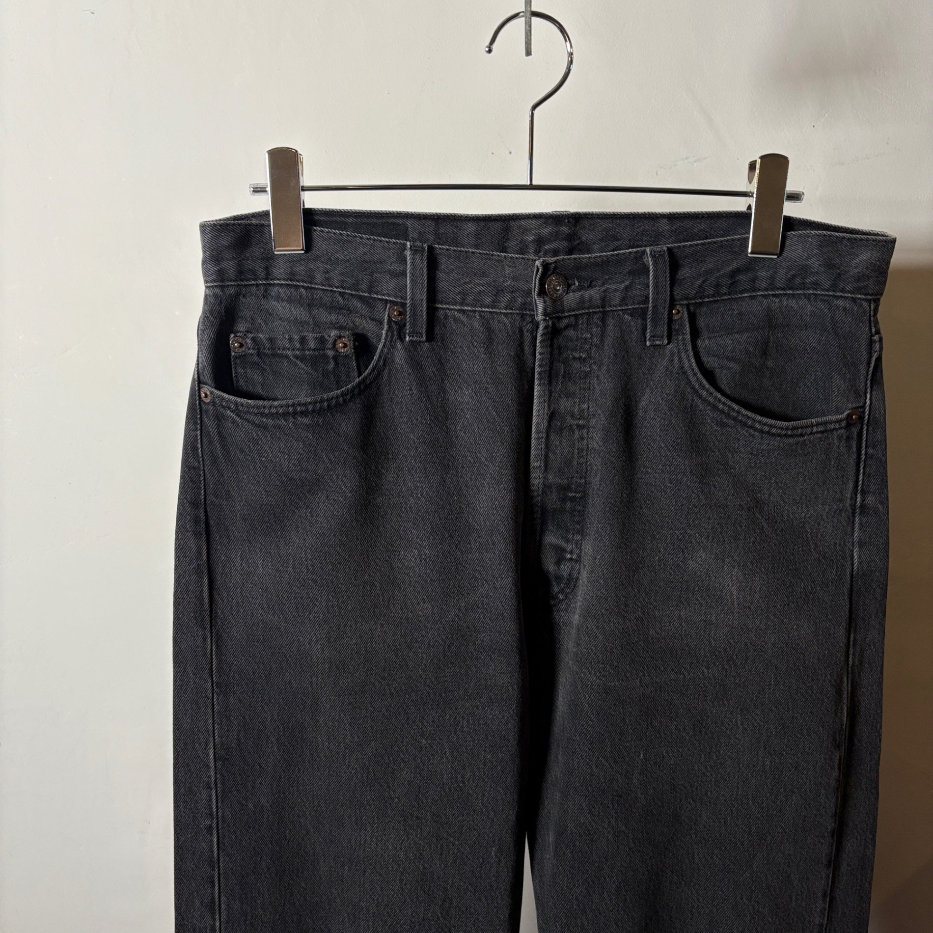 1990s Levi's 501 "Sulfur Black" Denim Pant