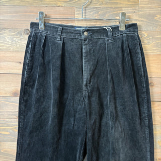 1980s Polo Ralph Lauren Made in USA Black Corduroy Pants 42 TALON