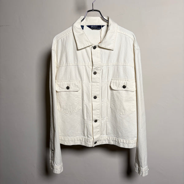 1990s Polo Ralph Lauren "WHITE" 2nd Type Denim Jacket