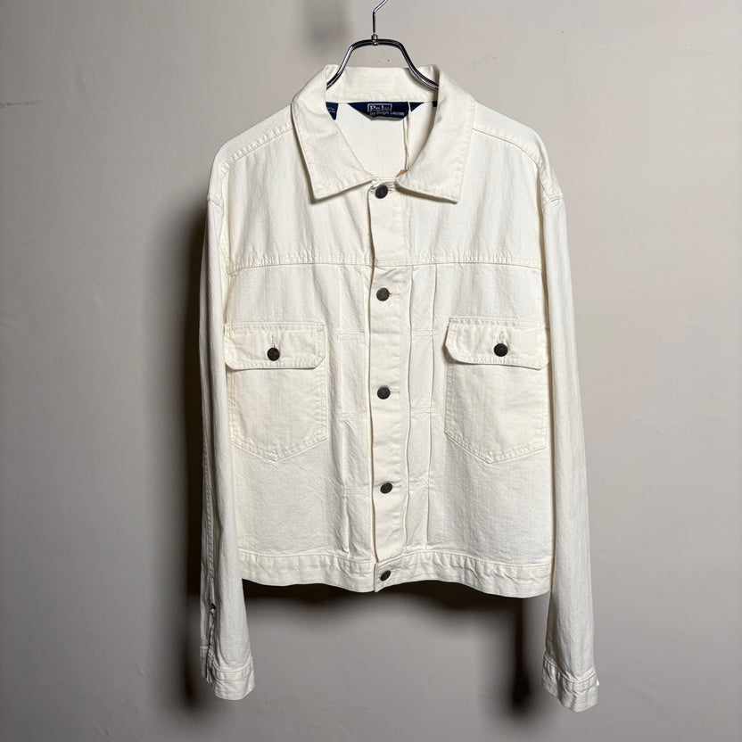 1990s Polo Ralph Lauren "WHITE" 2nd Type Denim Jacket
