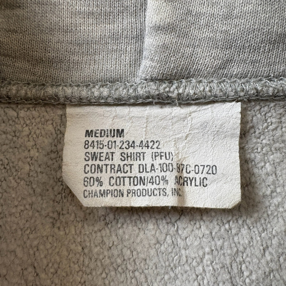 1980s Army "Champion Product" Full Zip Hoodie