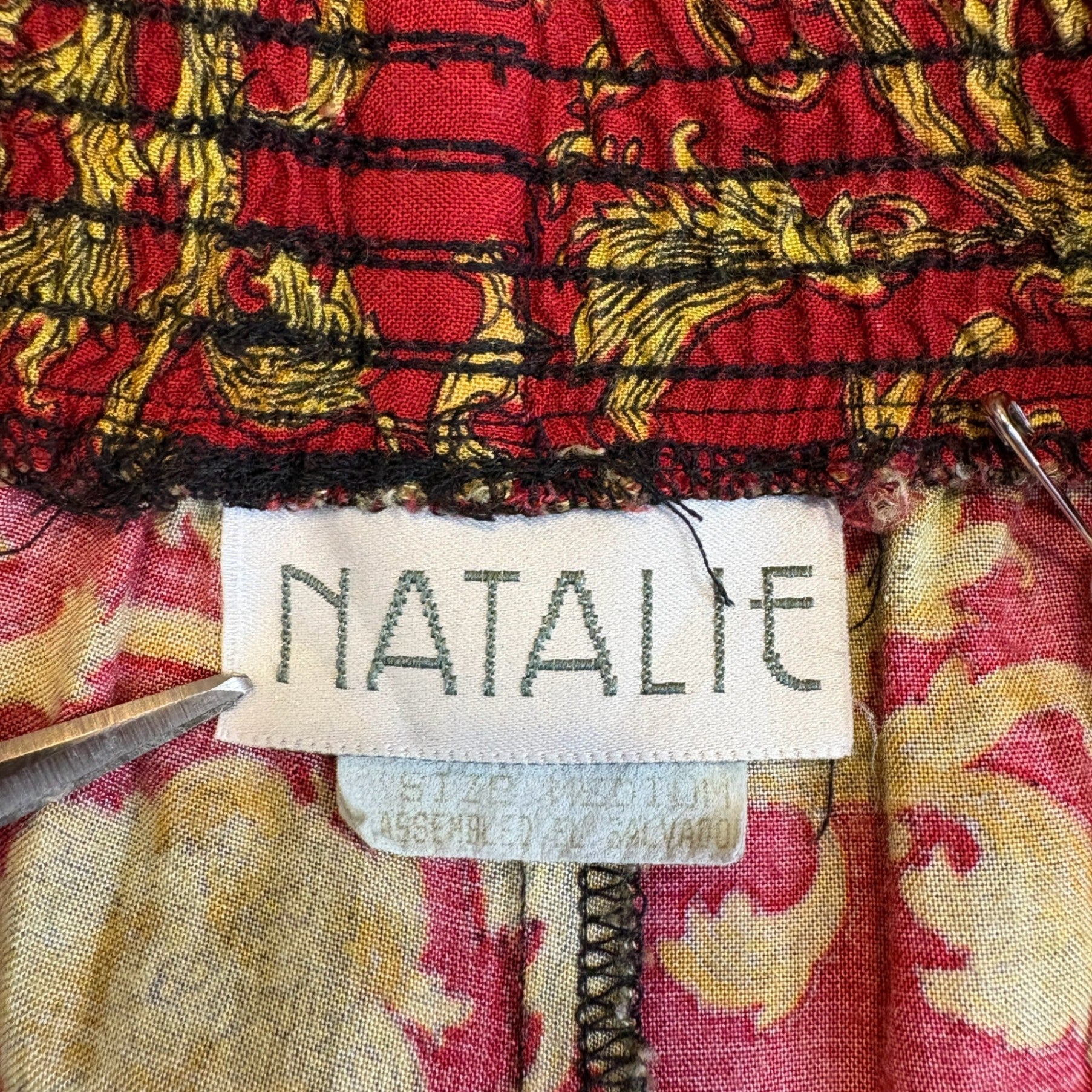 1980s~1990s NATALIE "RAYON" Arabesque Pattern Easy Pant