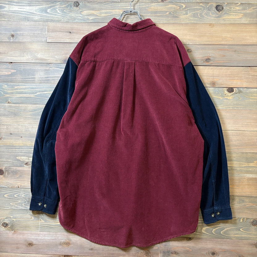 1990s Eddie Bauer Multicolor L/S Corduroy Shirt