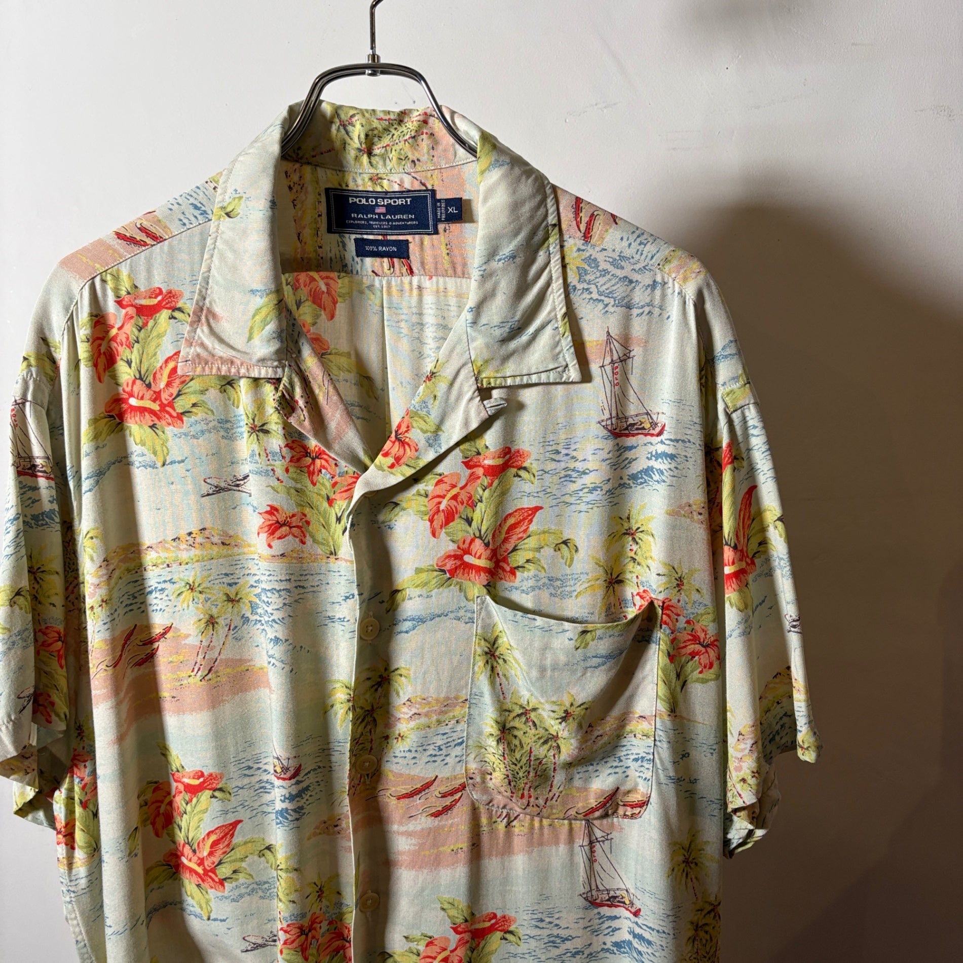 1990s POLO SPORT "RAYON" Aloha Shirt