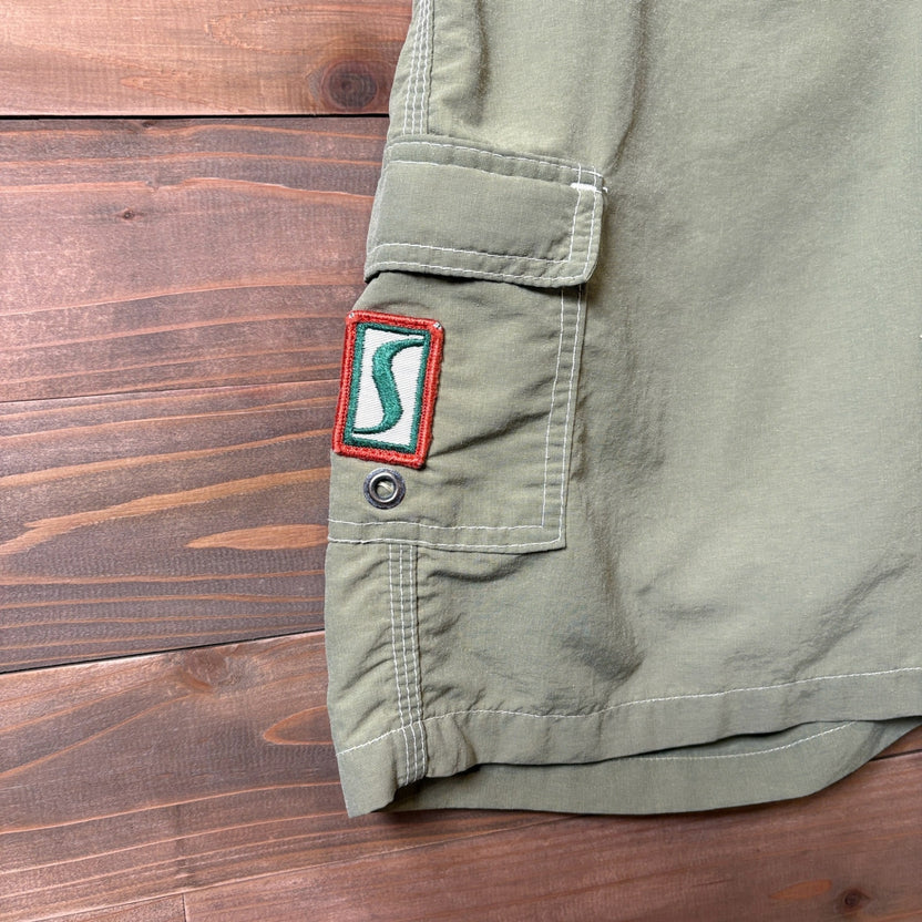 1990s STUSSY "Khaki" Swim Shorts