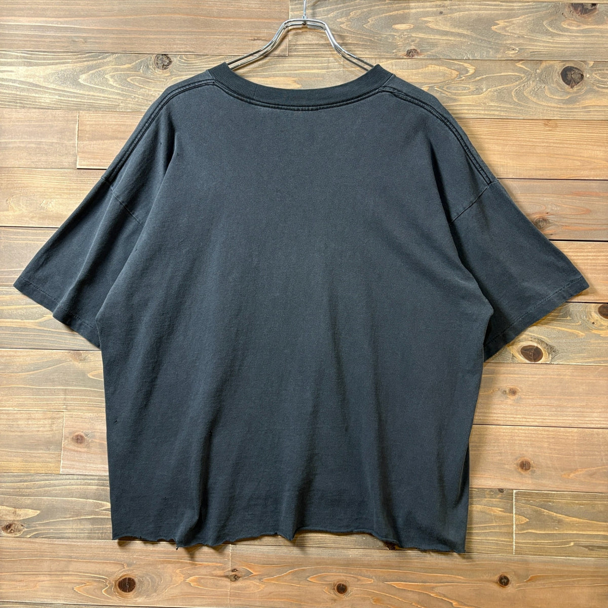 1990s Oneita Cut-Off Black T-Shirt Made in USA