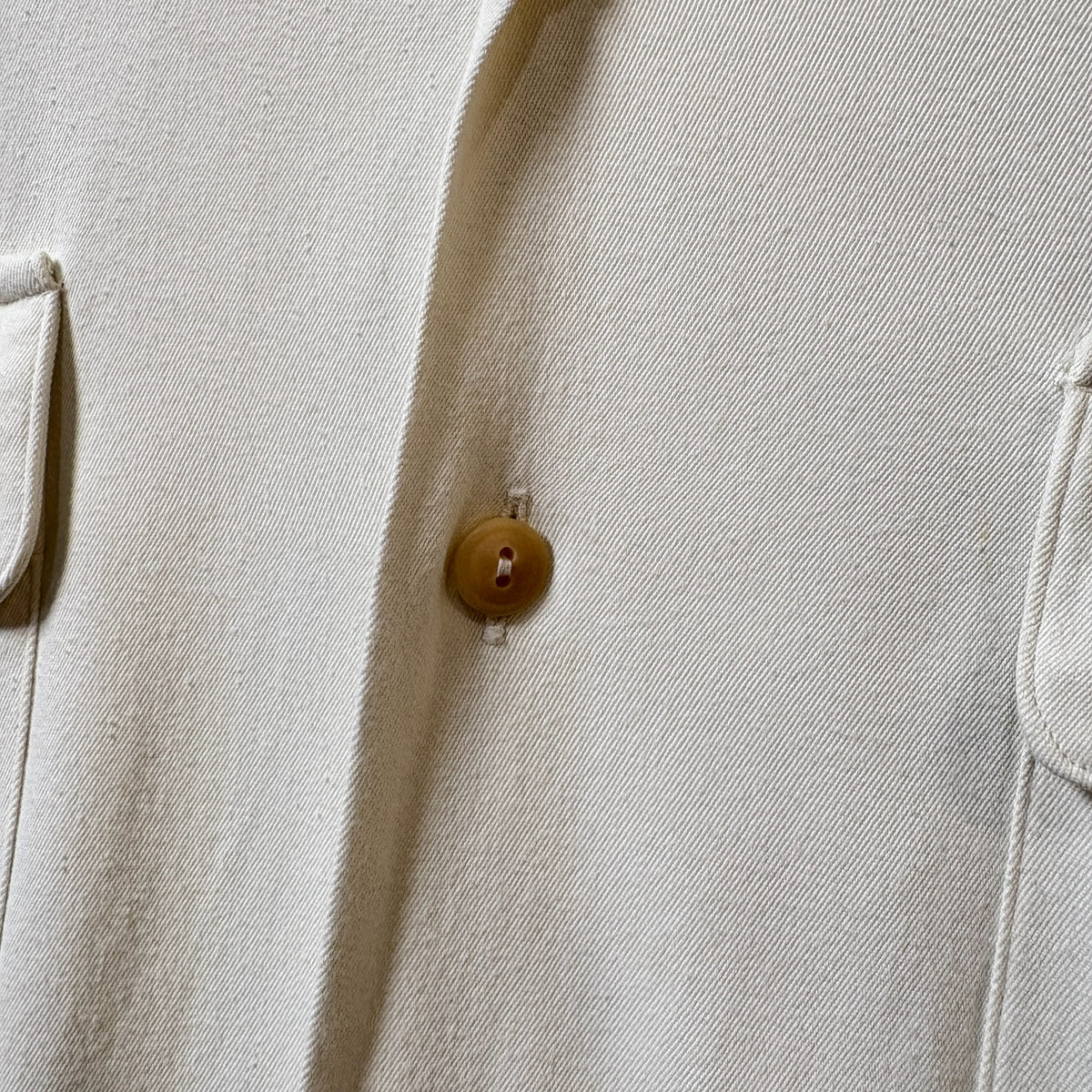 1980s Polo Ralph Lauren "Made in USA" Rayon Gabardine Open Collar Shirt