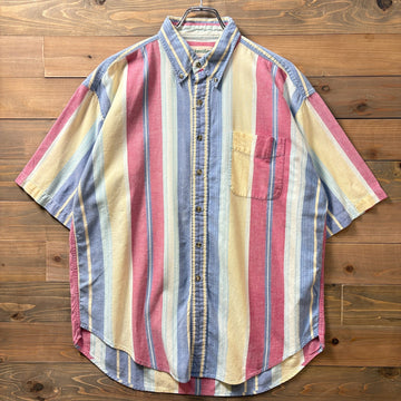1990s St. John's Bay Multi Stripe S/S Shirt