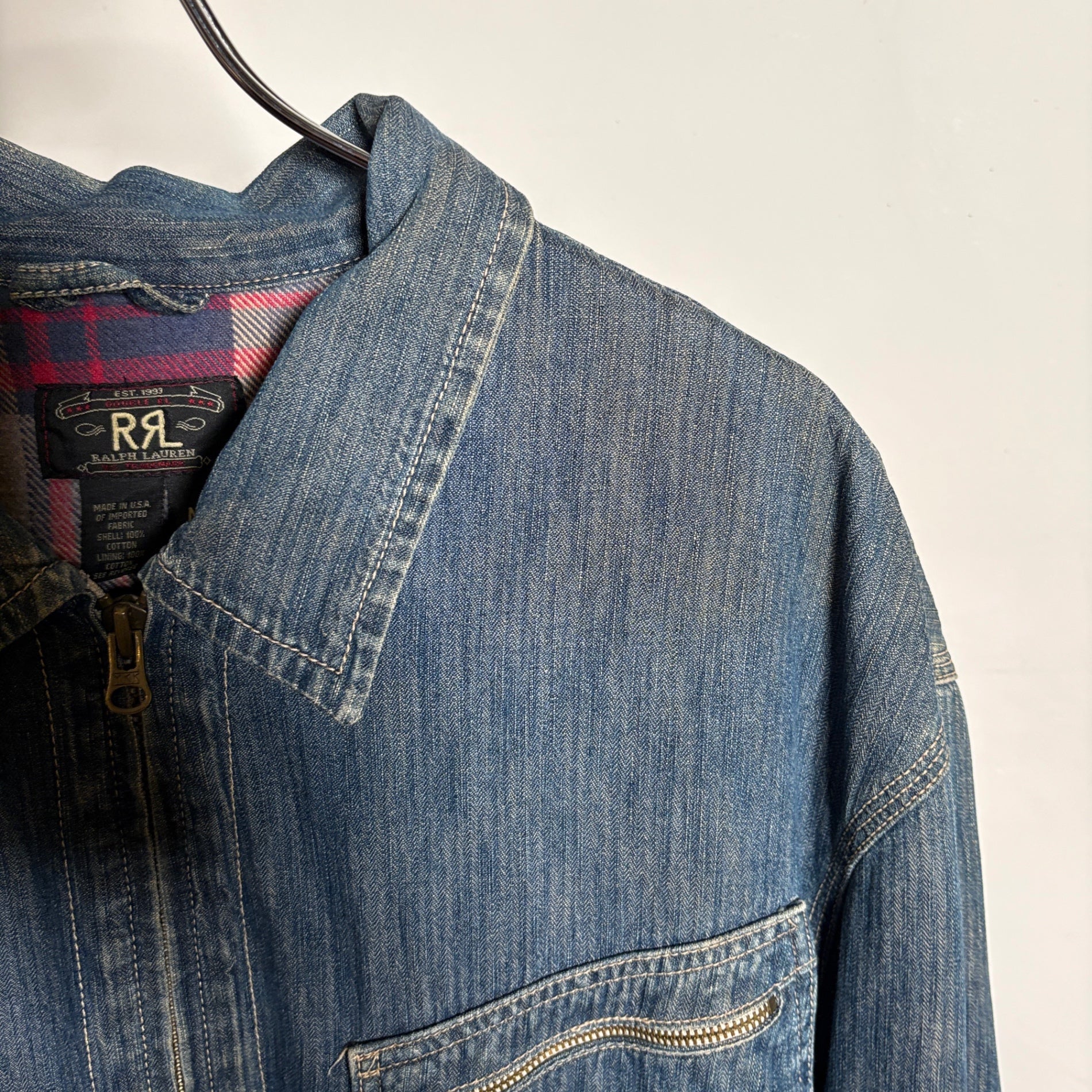 1990s RRL "91-B TYPE" Herringbone Denim Jacket