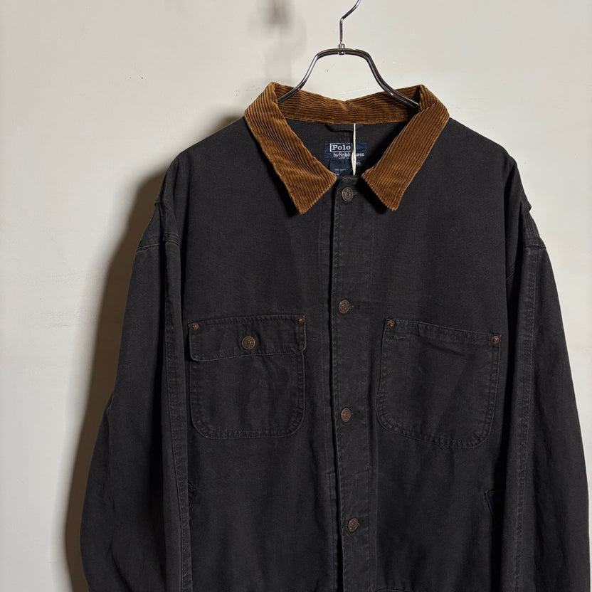 1980s Polo Ralph Lauren "BLACK" Duck Trucker Jacket
